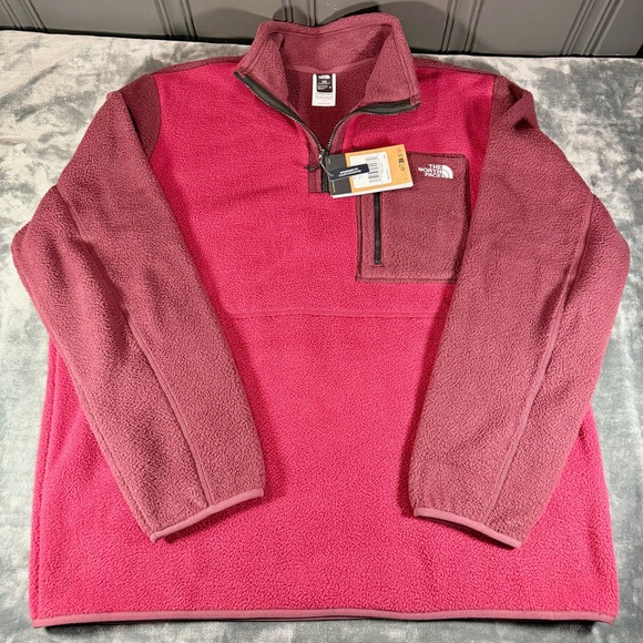 The North Face Yumiori 1/4 Zip Fleece Pullover Mens XL Beetroot, Alpine Plum NWT - Picture 1 of 8